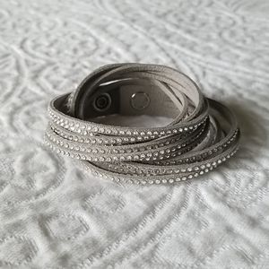 Swarovski crystal slake wrap bracelet